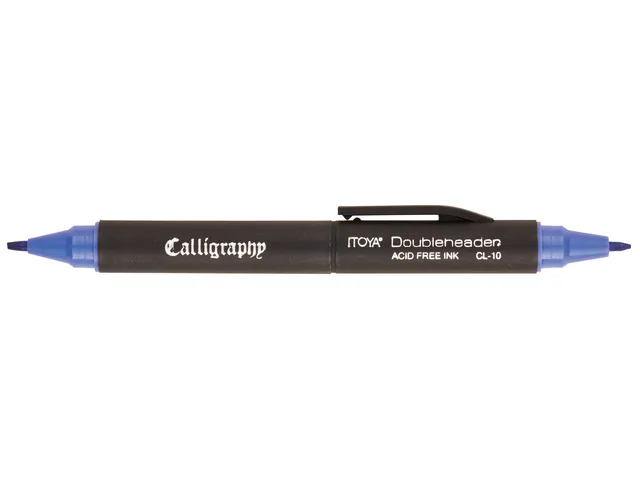Kalligrafiepen Itoya CL10 1.5mm én 3.0mm penpunt blauw