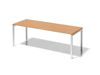 In hoogte verstelbaar bureau,HxBxD 650-850x2200x800mm,blad beuken - 1