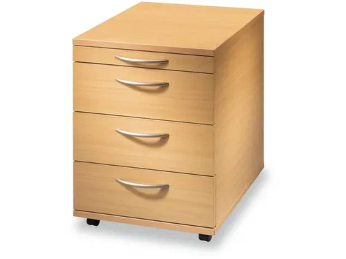 Mobiel Ladenblok 590x430x580mm 1pennenlade 3laden Beuken Beugelgreep