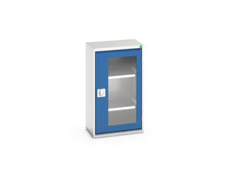 vitrinekast,HxBxD 900x525x350mm,2xStalen bodem,romp RAL7035 - 1