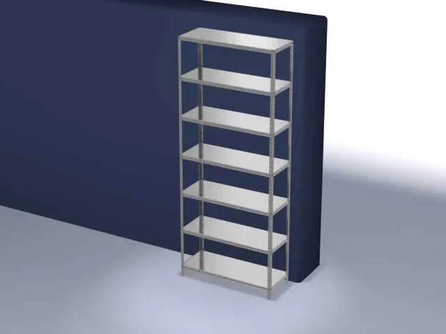 magazijnstelling,grondveld,HxBxD 3000x1300x500mm,vaklast 200kg