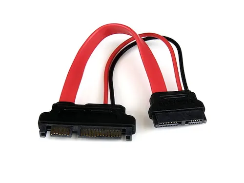 15cm Slimline SATA naar SATA Adapter met Voeding - F/M