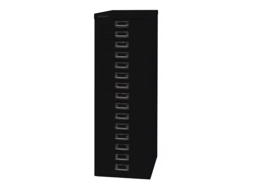 kantoor-ladekast HxBxD 857x278x380mm 15 laden romp + front zwart