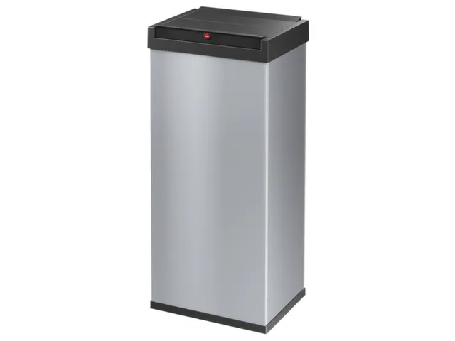 afvalbak,52l,HxBxD 763x339x260mm,romp staal zilverkleurig