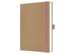 Notitieboek Jolie A5 kraft Pure Pink blanco HC 192pag 100gr