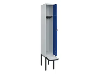 locker met bank,HxBxD 2120x300x815mm,1vak,vak B 300mm,draaigrendel - 2
