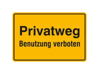 verbodsbord,Eigen weg - Gebruik verboden,aluminium gemerkt,gemoffeld - 1