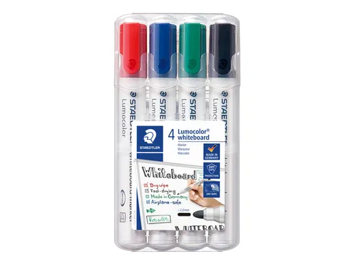 Whiteboardmarker Staedtler Lumocolor 351 set à 4 stuks assorti