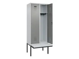 locker met bank,HxBxD 2120x800x815mm,2vak,vak B 400mm,cilinderslot