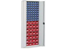 Stellingkast Met 82zichtbakken Hxbxd 1950x690x285mm Ral7035