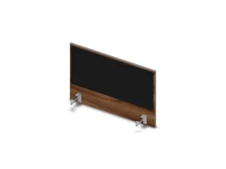 opzetpaneel bureau aanbouw NP-tiepolo nut BN8033-zwart 800mm - 1