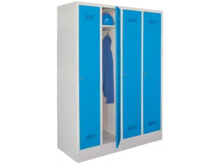 locker,HxBxD 1850x1200x500mm,4vak,vak B 300mm,RAL7035,front RAL5012 - 1