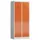 garderobekast 1800x800x500mm 2vak klink sokkel romp RAL7035 RAL3000