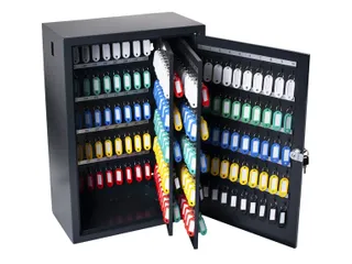 Sleutelkast Pavo deluxe 300 haken 530x380x220mm cilinderslot grijs - 4
