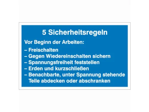 Aanwijzingsbord,5Veiligheidsmaatregelen,Aluminium Gemerkt,Gemoffeld