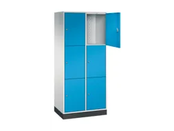 grootvolume-lockersysteem,RAL 7035/RAL 5012,HxBxD 1950x820x500mm