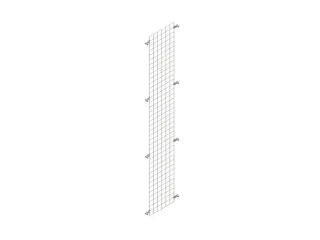 zijwand,v. inhaakstelling,HxD 2000x400mm,verzinkt,rooster,MW 50x50mm - 1