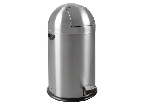 Afvalbak Kickcan metalen binnenbak 33 liter mat RVS