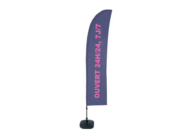 Beachflag 430cm complete set 'OUVERT 24/7'