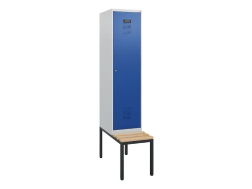 locker met bank,HxBxD 1950x400x815mm,1vak,vak B 400mm,cilinderslot