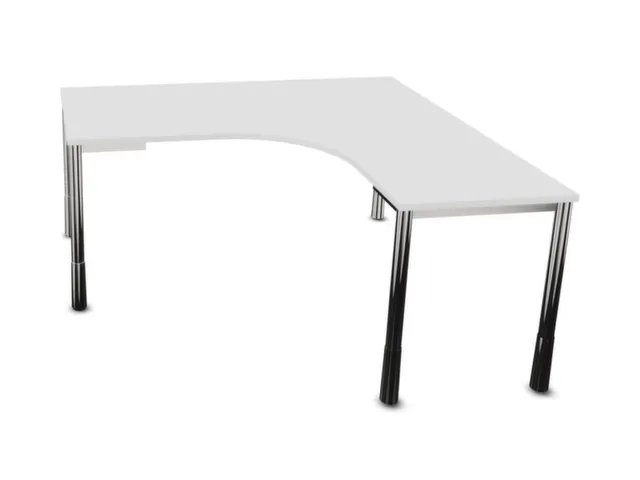 bureau à retour à hauteur réglable,HxlxP 720-840x1600x1600mm,Bl-bla