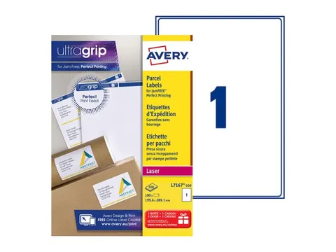 Verzendetiket Avery QuickPeel L7167-100 199.6x289.1mm Wit 100 stuks