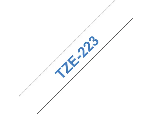 Labeltape Brother P-touch TZe-223 standaard 9mm blauw op wit