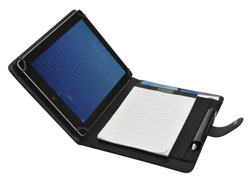 DESQ Schrijfmap voor tablet 7-10,4 inch met sluitclip Zwart