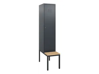 locker met bank,HxBxD 1950x400x815mm,1vak,vak B 400mm,cil.-slot - 1