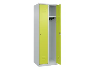 locker,HxBxD 1850x600x500mm,2vak,vak B 300mm,cil.-slot,staand op vloer - 1