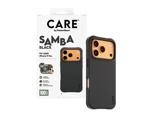 PanzerGlass CARE by Samba Case Black w. MagSafe iPhone 17 Pro, H