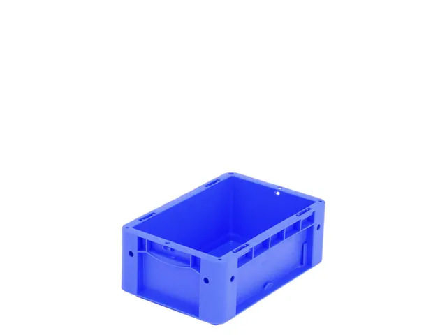 Euronorm Stapelkrat Pp Hxlxb 120X300X200Mm Wanden/bodem Gesloten Blauw