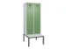 locker met bank,voor scheiding van kleding,HxBxD 2120x800x815mm,2vak