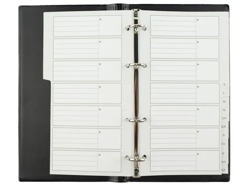 Telefoonalbum Kangaro 215x130mm A-Z 4-rings zwart