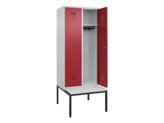 locker met bank,HxBxD 2120x800x815mm,2vak,vak B 400mm,cilinderslot