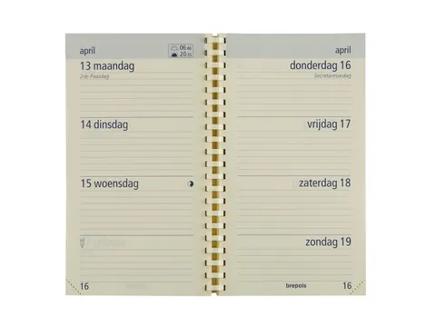 Agenda 2027 Brepols Optivision Pocket Palermo 7dagen/2pagina's zwart