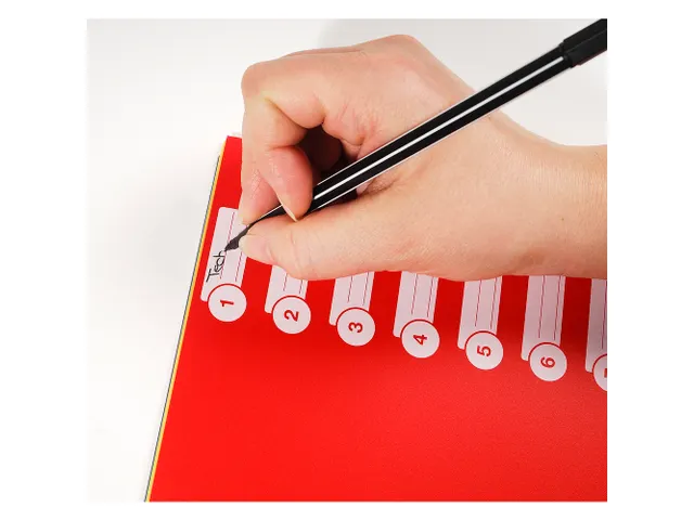 Intercalaires polypropylène opaque semi rigide 12 positions - A4 - Co