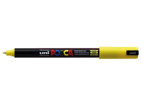 Verfstift Posca PC1MR Extra Fijne punt 0,7mm Geel
