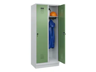 locker,HxBxD 1950x800x500mm,2vak,vak B 400mm,draaigrendel,sokkel - 1