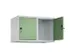opzetkast,v. locker,2vak.,vak B 400mm,HxBxD 500x800x500mm,vleugeldeur
