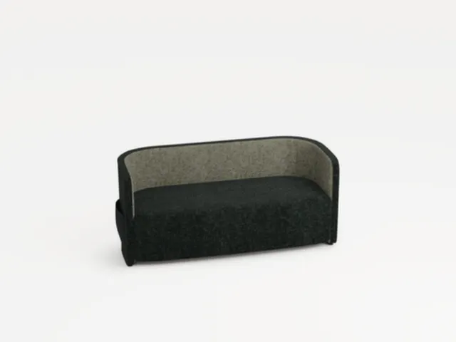 sofa,2-zits,stof antracietgrijs/lichtgrijs,HxBxD 760x1570x760mm