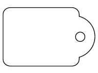 Label Karton Nr390 22X35Mm Wit Met Koord