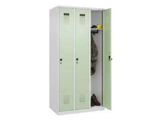 locker,HxBxD 1850x900x500mm,3vak,vak B 300mm,draaigrendel - 1