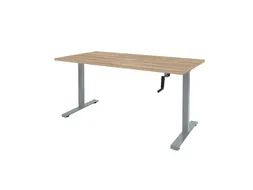 Dextro Slinger Bureau Zit-sta T-poot 160x80 Honey Castello 25mm Alu