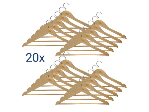 9453470 Kledinghanger MAULmira hout 20 stuks 44.5x1.2x23cm bruin