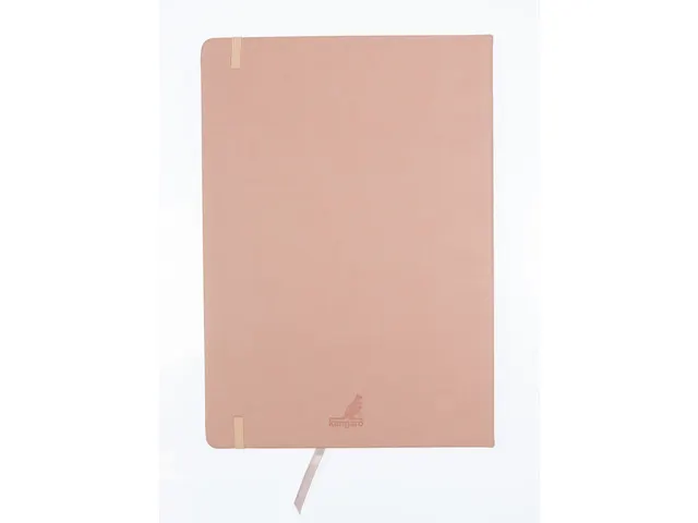 Schetsboek Kangaro A4 oud roze PU HC 80 blad 140gr roomwit met elastie