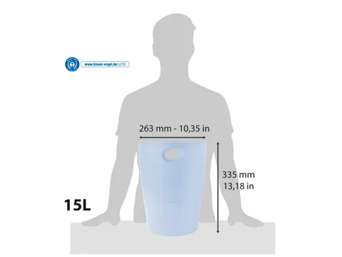 ECOBIN Papiermand A quarel pastelblauw