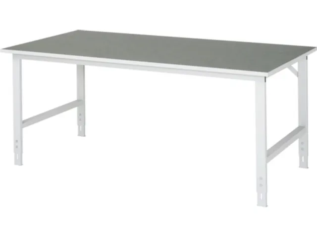 werkbank,HxBxD 760-1080x2000x1000mm,houtblad,m. linoleumlaag