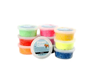 Klei Foam Clay basic 10 x 35gr 10 kleuren - 2