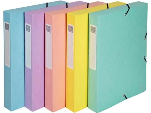 Aquarel elastobox uit glanskarton A4+ 4 cm assorti